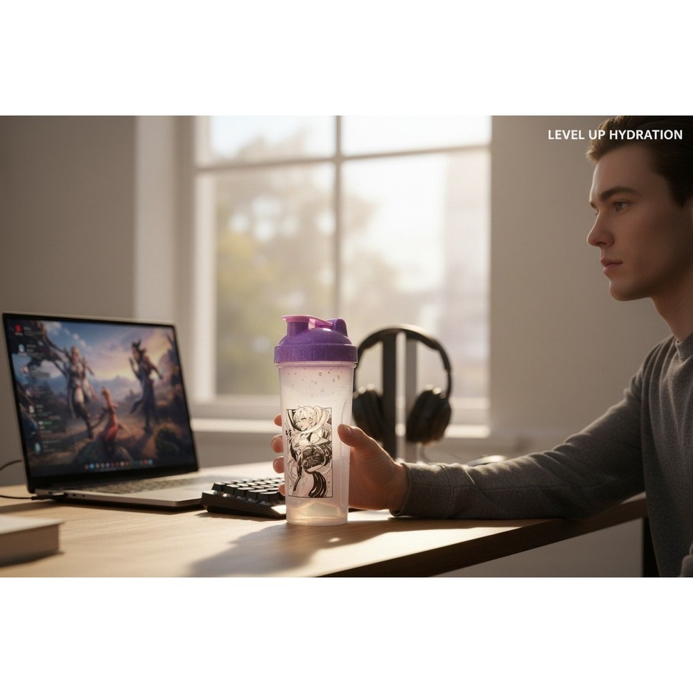 GamerSupps Waifu Cup Stick Shift Unisex Purple Brand New Limited Edition Shaker